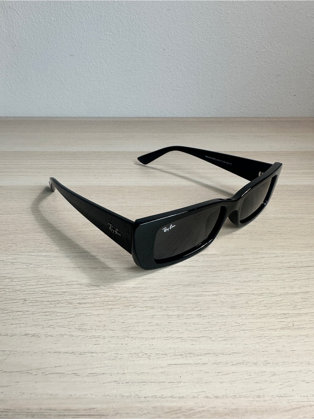 Ray-Ban RB4425 TERU BIO-BASED Rectangular Sunglasses Black/Black